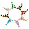 Crystal Butterfly Charms with Rhinestone Accents