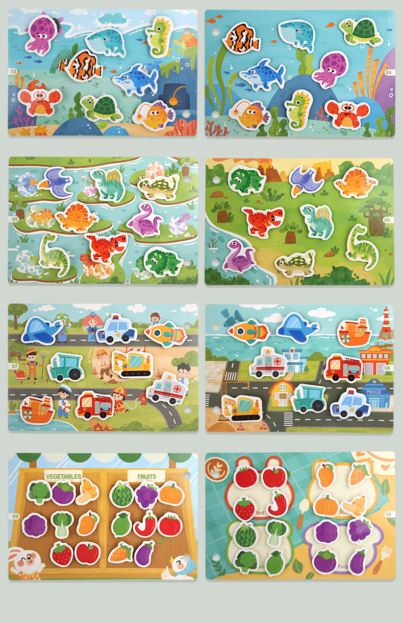 Montessori Toddler Busy Book with Matching Games