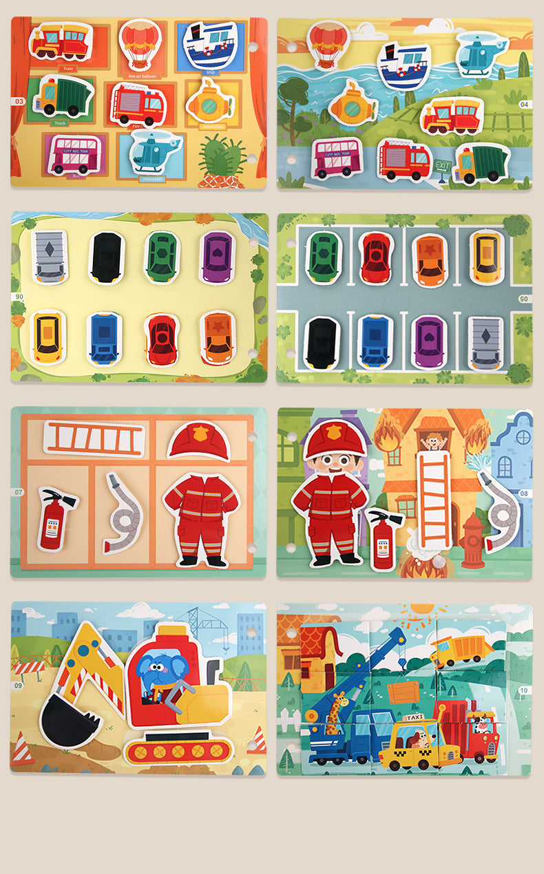 Montessori Toddler Busy Book with Matching Games