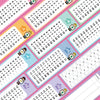 Reusable Multiplication Practice Cards Set for Kids (0-12) with Dry-Erase Pens