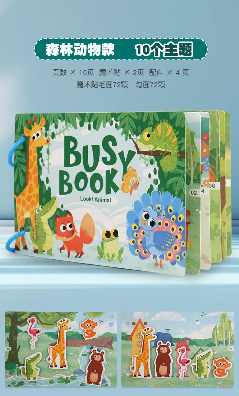 Montessori Toddler Busy Book with Matching Games