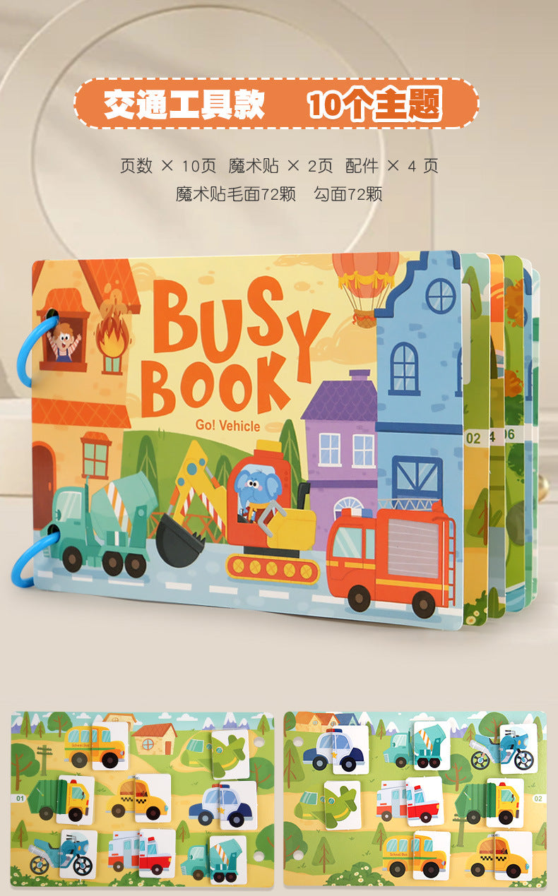 Montessori Toddler Busy Book with Matching Games