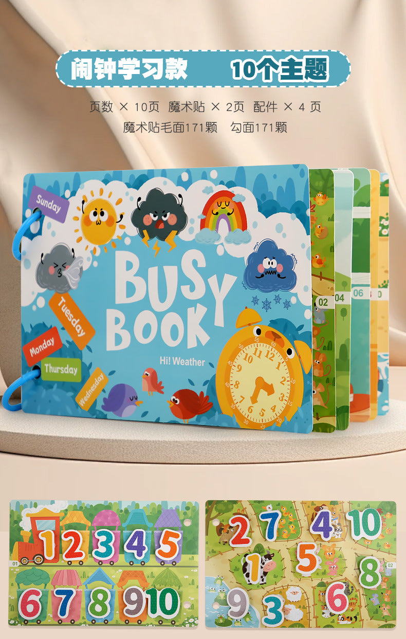Montessori Toddler Busy Book with Matching Games