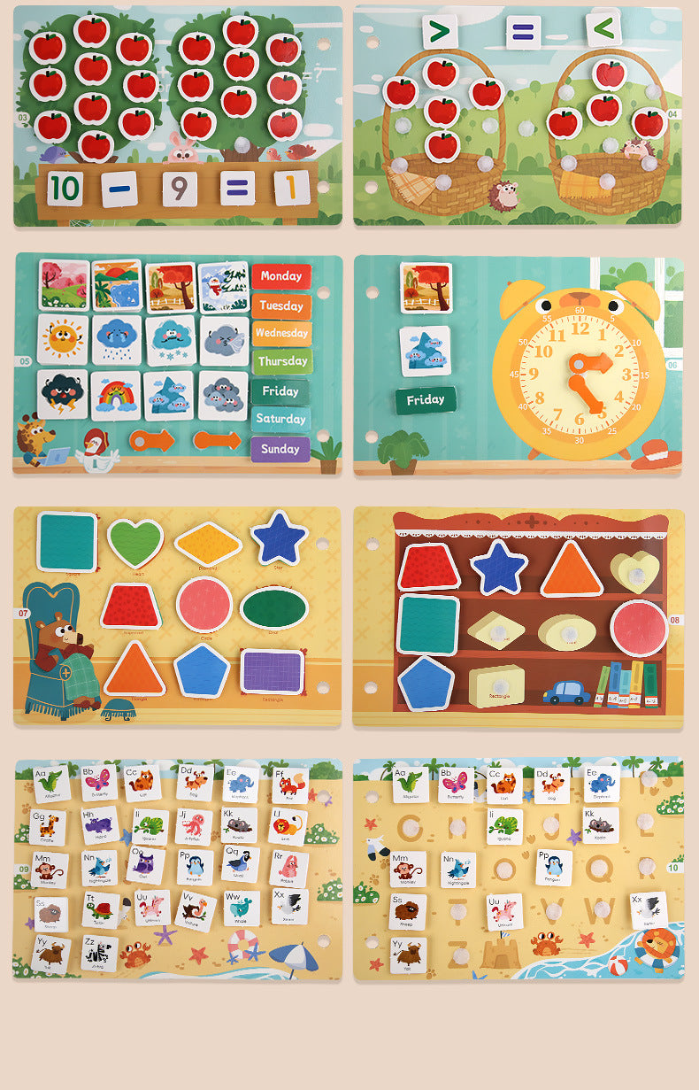 Montessori Toddler Busy Book with Matching Games