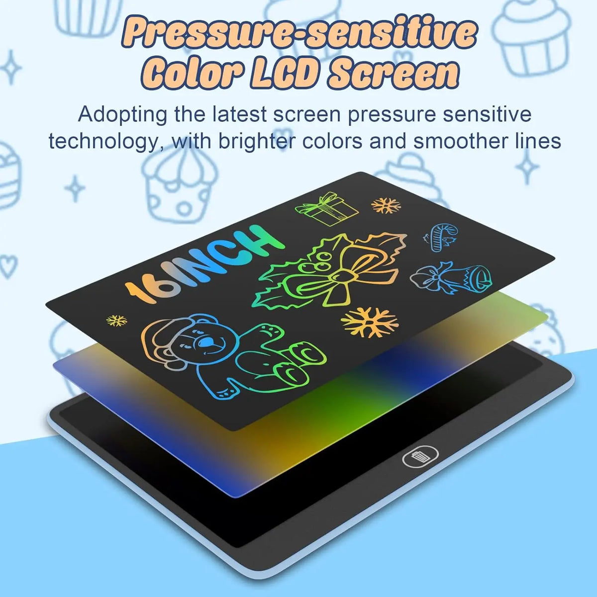 16-Inch LCD Writing Tablet for Kids (2-Pack)