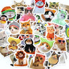 Gemisch von lustigen Cartoon-Stickers mit verschiedenen Katzen und Tieren