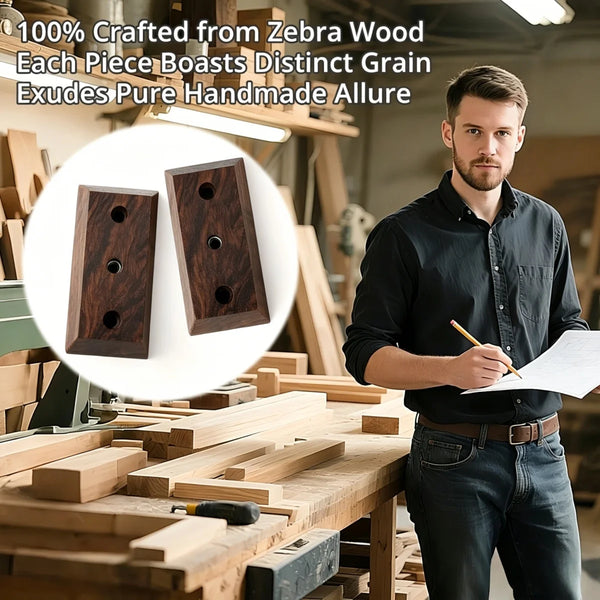 A man is working on a wooden surface in a workshop, holding a pencil and writing on paper.