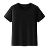 A black short-sleeved t-shirt for kids, suitable for boys and girls.