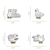 Cute Cartoon Goose Enamel Brooch Set (4-Pack)