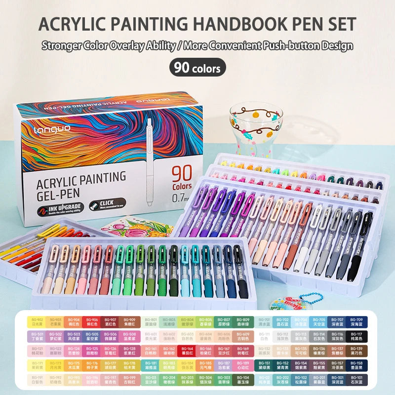 12 Color Acrylic Gel Pen Set