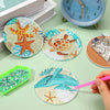 DIY Diamond Painting Coaster Kit with Holder – 8 Floral Resin Coasters
