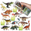 Miniature Animal & Dinosaur Figurines in Storage Container