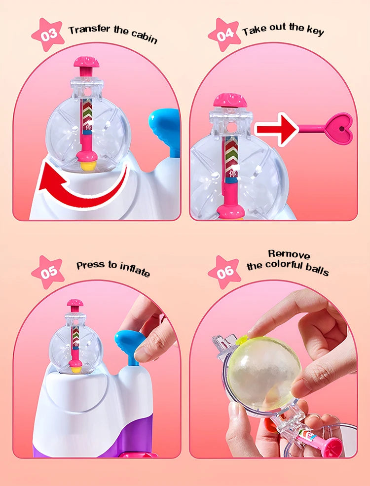 DIY Inflatable Balloon Craft Kit with Pump and Stickers