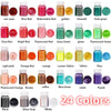 A collection of 24 colored mica pearl powders in various shades including reds, greens, yellows, and blues.