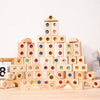 Rainbow Wooden Stacking Blocks with Acrylic Gems