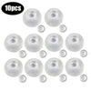 Ten clear silicone squishy stress ball covers or shells.