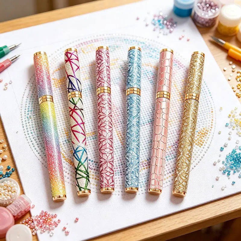 Glitter Diamond Painting Pen Set with 6 Interchangeable Tips
