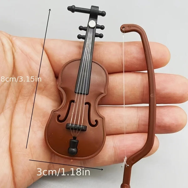 Handcrafted Miniature Wooden Violin Decoration