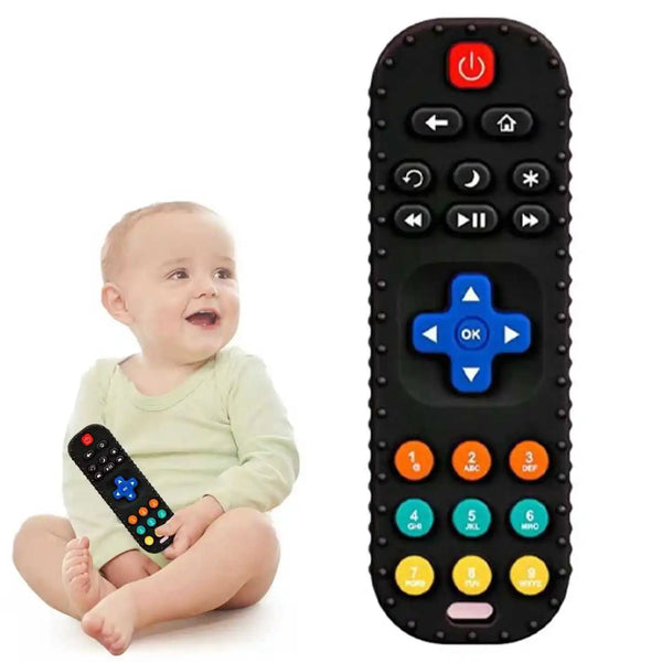 Remote Control Shaped Silicone Teether for Babies 0-12 Months