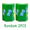 Two green glow-in-the-dark mini fitness figurine collectibles standing upright.