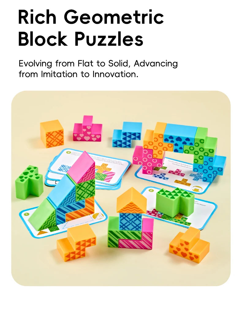 3D Logic Puzzle Building Blocks for Kids – STEM Learning & Fine Motor Skills