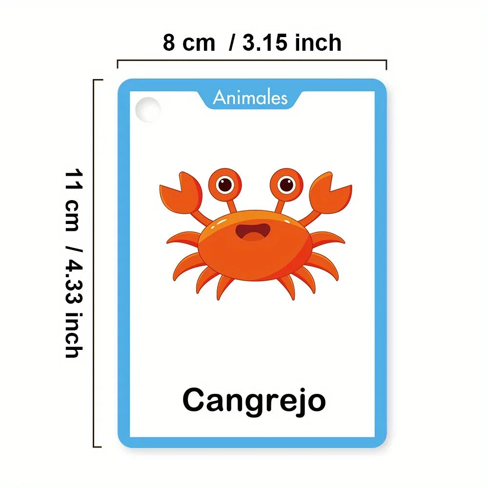 Spanish Vocabulary Learning Flashcards for Kids
