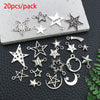 Celestial Charm Assortment – Vintage Silver Stars, Moons & Suns for Jewelry Making