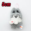 Adorable Plush Cartoon Keychain – Soft Pink Mini Pendant