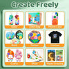A variety of DIY art supplies including glass paint bottles, a cloth bag, a phone case, rock, timber, clothes, crafts, shoes,