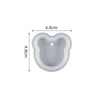 A light gray heart-shaped silicone mold for resin jewelry making, measuring 4.8cm by 4.8cm.