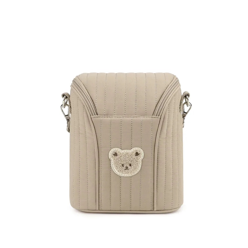Insulated Baby Bottle Cooler Bag with Cute Bear Design