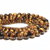 Genuine Tiger Eye Stone Beads for Jewelry Making – Round 8mm, 15" Strand