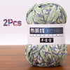 A ball of soft chunky t-shirt yarn for crochet and knitting, packaged as a 2-pack.