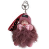 Kawaii Plush Keychain with Sleeping Baby Design