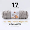 Luxurious Alpaca Wool Blend Yarn — 500g Thick Knitting Yarn