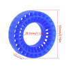 Blue silicone rubber tire inserts with a 55mm outer diameter and 15mm inner diameter.
