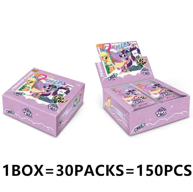 Box of My Little Pony Friendship Cards featuring themed pouches and cards.