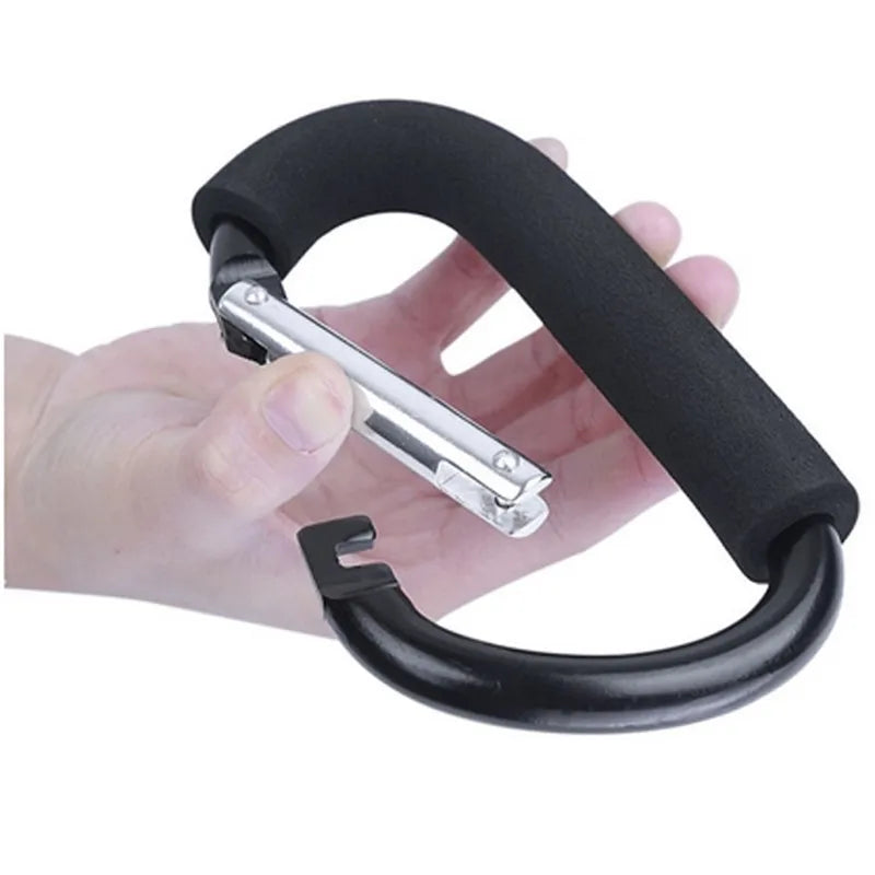 Heavy-Duty Aluminum Carabiner Stroller Hooks for Bags and Purses