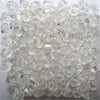 Clear faceted glass bicone beads for jewelry making
