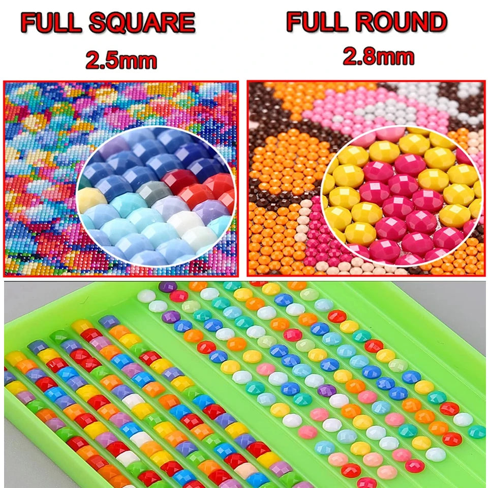 A collection of colorful, small, round beads and stones arranged in rows on a green tray.