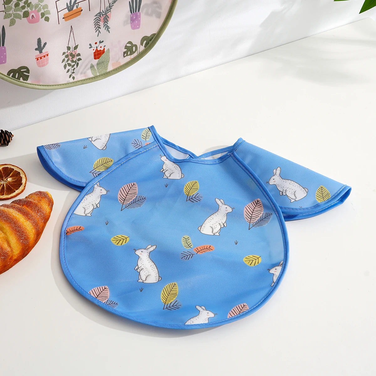 Waterproof Adjustable Baby Bib with Catch Pocket