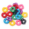 Assortment of colorful acrylic spacer beads in various bright and pastel shades