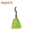 Animated witch broom with a green LED glow and sound effect