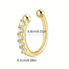 Adjustable Hypoallergenic Fake Nose Ring in Silver or Gold