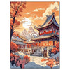 Cherry Blossom Tower Diamond Painting Kit – DIY 5D Wall Art for Adults