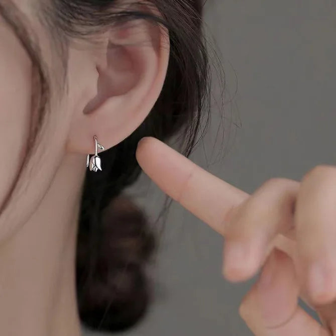 Tulip Flower Stud Earrings for Women
