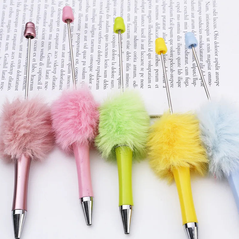 DIY Plush Bead Pens – Set of 20 Colorful Handmade Ballpoint Pens
