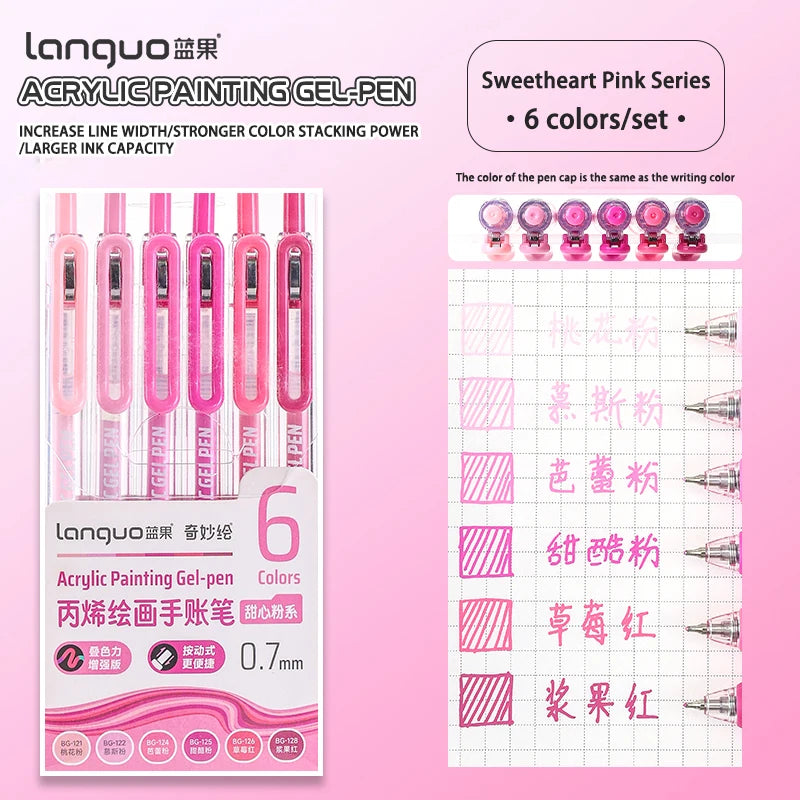 12 Color Acrylic Gel Pen Set