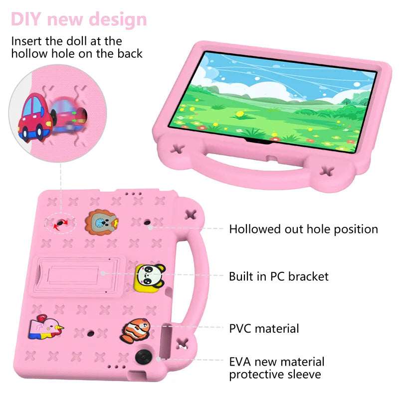 Kids Tablet Case with Foldable Kickstand for Lenovo Tab 10.1 (2025 K10 Gen 2)