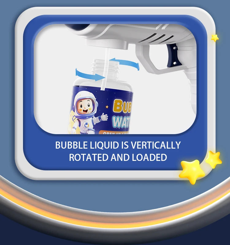 Astronaut Bubble Blaster - Automatic Bubble Machine Gun for Kids